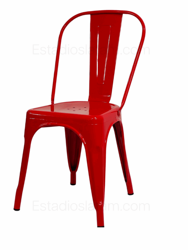 Silla metálica para restaurante