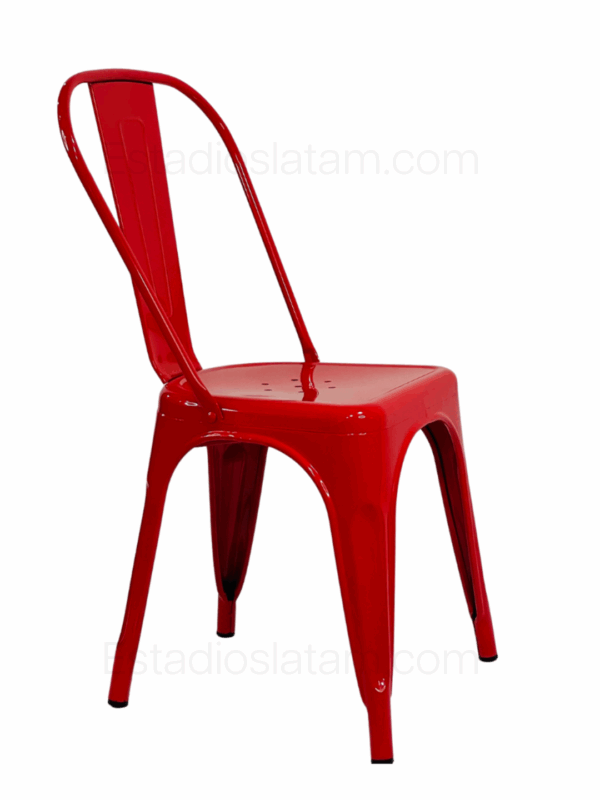 Silla metálica para restaurante