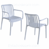 Silla bistro con brazos para exterior