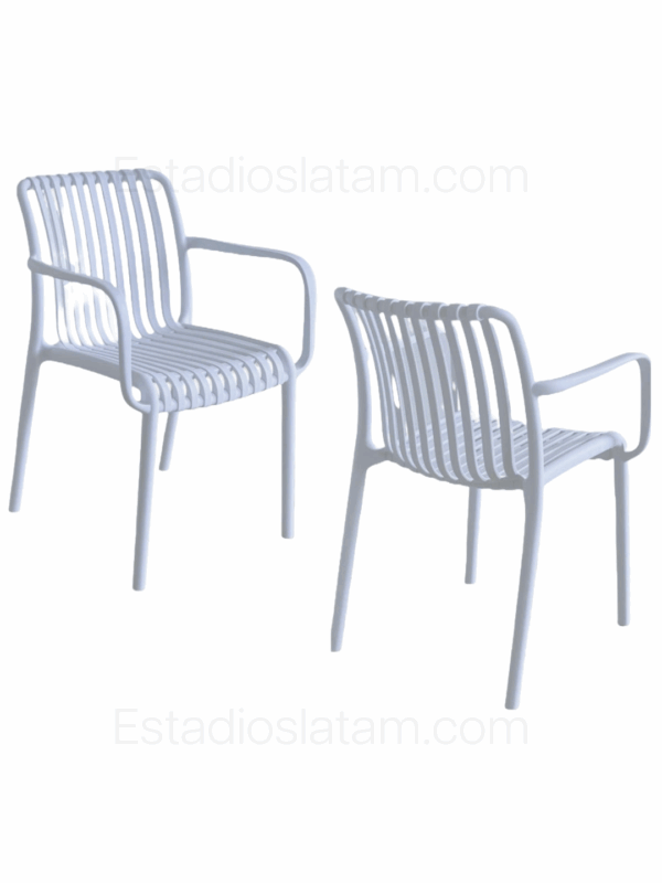 Silla bistro con brazos para exterior