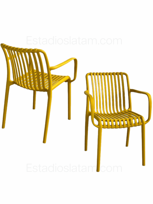 Silla bistro con brazos para exterior