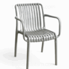 Silla bistro con brazos para exterior