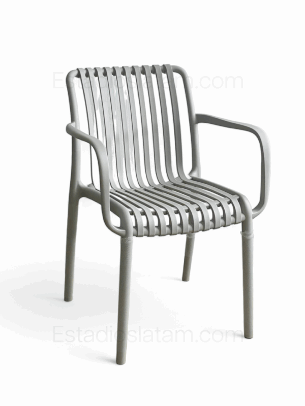 Silla bistro con brazos para exterior