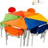 mesa pupitre triangular para niños