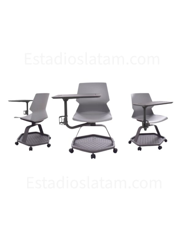 silla universitaria con carpeta