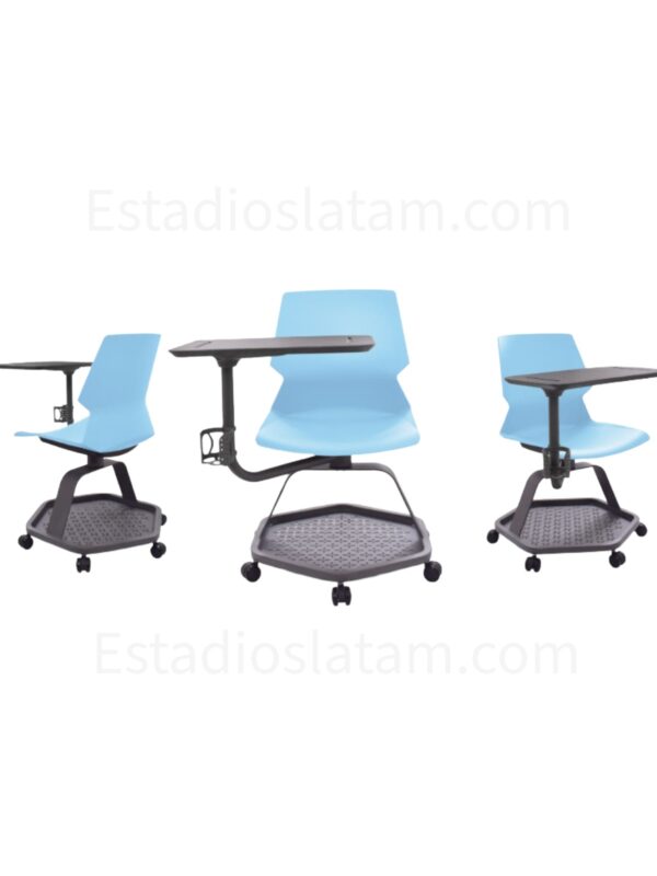 silla universitaria con carpeta