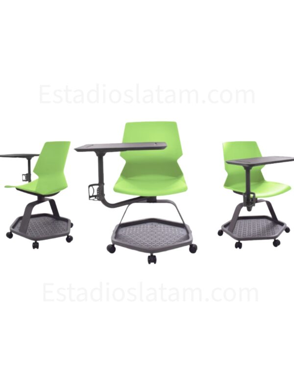 silla universitaria con carpeta