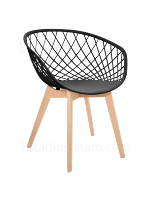 Silla Cattleya en polipropileno y madera – diseño moderno y funcional