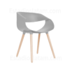 Silla Sogamoso en polipropileno y madera torneada con diseño moderno