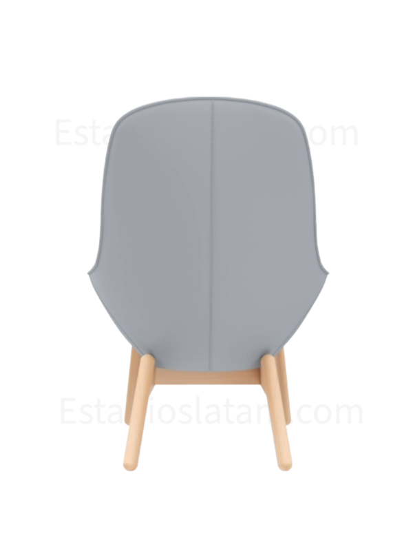 poltrona Filandia monoconcha tapizada en textil y cuero sintético