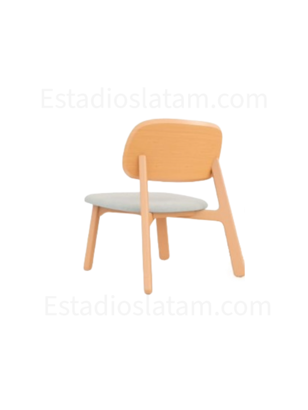 poltrona Jericó en madera de haya con asiento tapizado