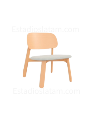 poltrona Jericó en madera de haya con asiento tapizado