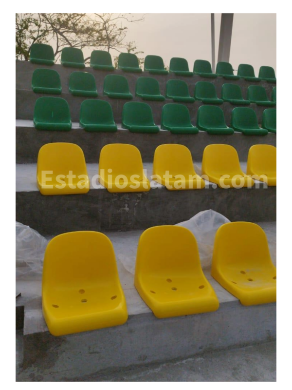 silla de estadio antivandálica de polipropileno para graderías deportivas