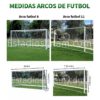 arcos de fútbol metálicos para canchas profesionales resistentes