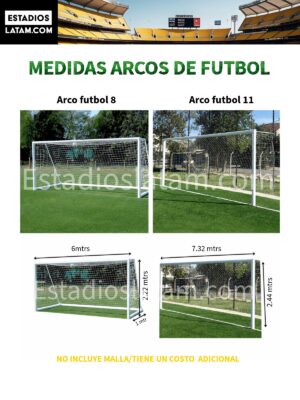 arcos de fútbol metálicos para canchas profesionales resistentes